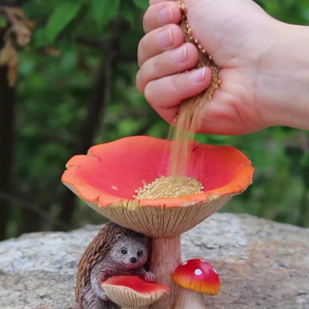 Creative Animal Feeding Trough Resin Bird Feederc Bird Raising Tool Art Statue Outdoor