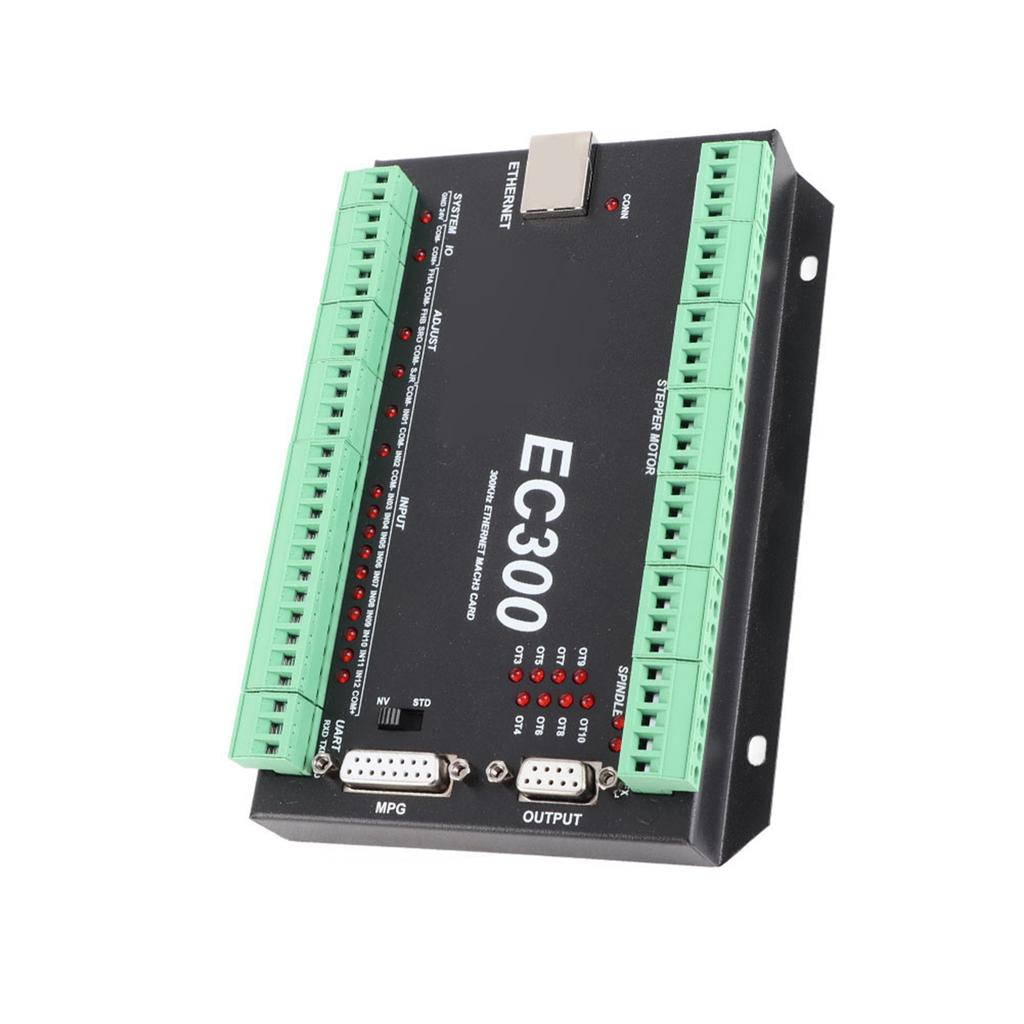 3 6 Axis 300kHz Ethernet CNC Mach3 Motion Controller Control Card Board 24VDC EC300 (3 Axis)