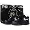 Air Force 1 Kaleidoscope, Silver Wing Killer, Shopping Bag Low Top Skateboard Shoes Unisex Black White CW2288-001(Team113-BOX)