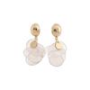 14k Gold Plated Shell Tassel Stud Earrings - Elegant Light Luxury Fashion Accessories for Women