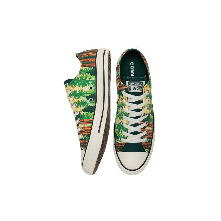 Converse Chuck Taylor All Star Comfortable Lightweight Low Top Canvas Shoes Unisex Sneakers Green Orange 170845C