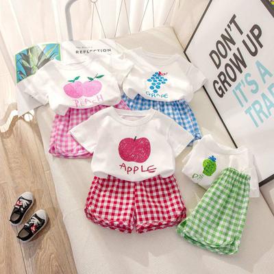 Baby-Kleidungs-Sets aus Baumwolle für Kleinkinder, Sommer, ärmellos, Babykleidung für den Sommer, Kinder, Cartoon-Homewear-Kleidung