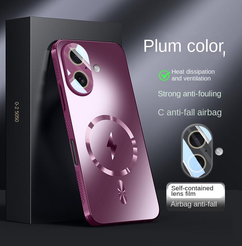 

Для Apple iphone 16 15 14 13 12 Pro Max Чехол Жесткий Магнитный беспроводная зарядка Защитная задняя крышка для объектива Для iphone 16 15pro Plus For iphone 16