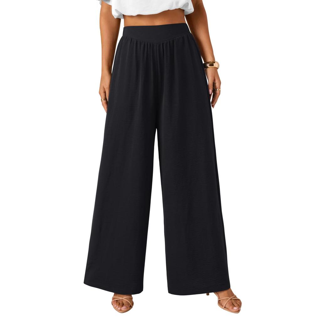 Women's Casual And Fashionable Color Loose Pants With Pocketes
