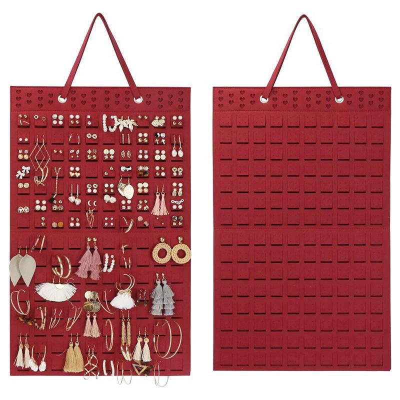 Wall Hanging Brooch Display Stand Felt Enamel Pin Badge Button Storage Holder Necklace Earring Hanging Organizer