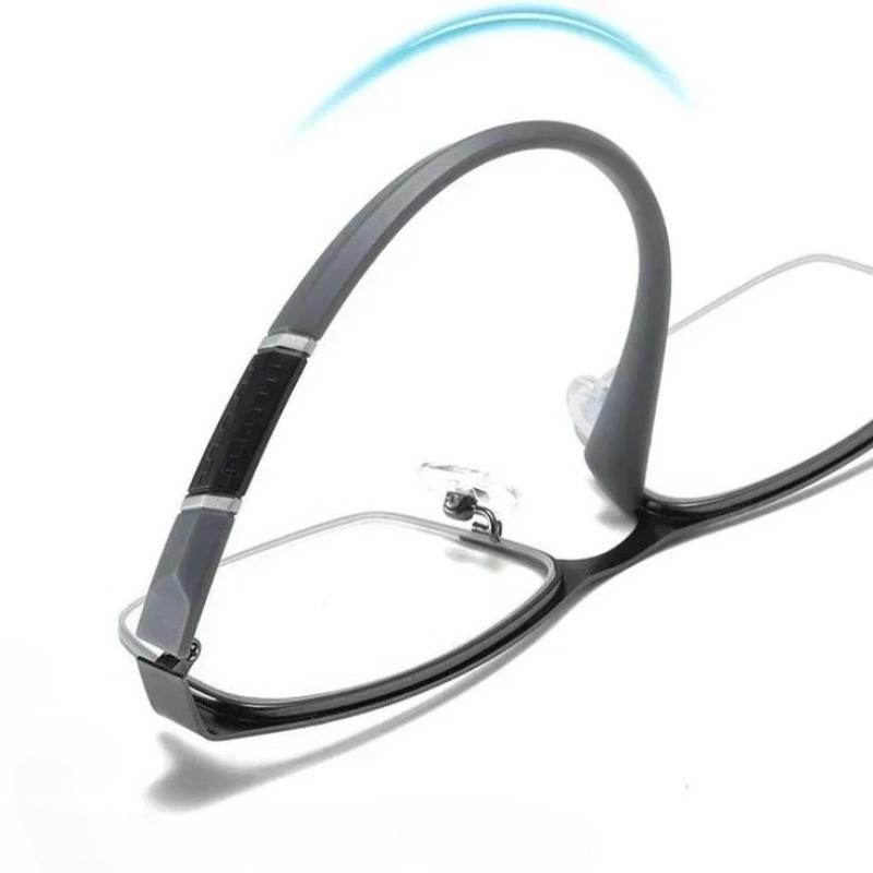 Metal Half Frame Reading Glasses Finished Eyewear for Men Business People Made of TR90 Material Degree +1.0 To +4.0
