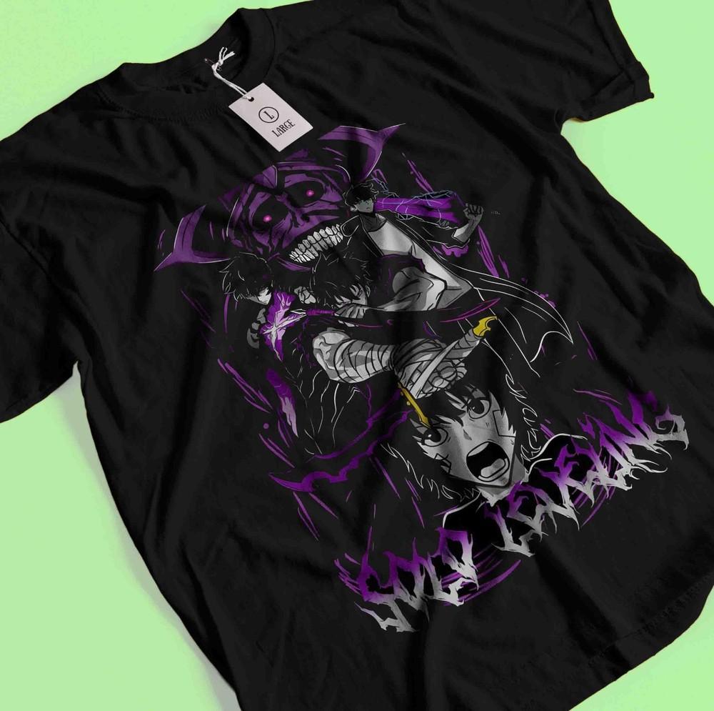 

Solo Leveling T-Shirt Sung Jinwoo Shirt Cha Haein Tshirt Antares Tee Anime Gift L