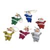 6 Pcs Santa Claus Ornaments for Tree Fabric Santa Claus Christmas Hanging Ornaments 3D Santa Doll Pendant for Holiday Xmas Tree Decor