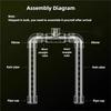 ABMH-Acrylic Outflow Pipe Double Rain Bar High Transparent Aquarium Filter Fish Tank Accessories Rain Shower Outlet Tube Accessr