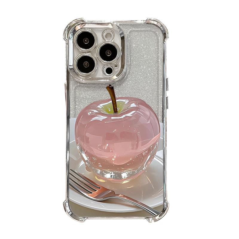 

Хрустальный кронштейн для Apple Подходит для чехла для мобильного телефона Apple 16 Huawei Mate70pro Гальваническое покрытие Противоударный 15 Прозрачный 14/13 vivo X200