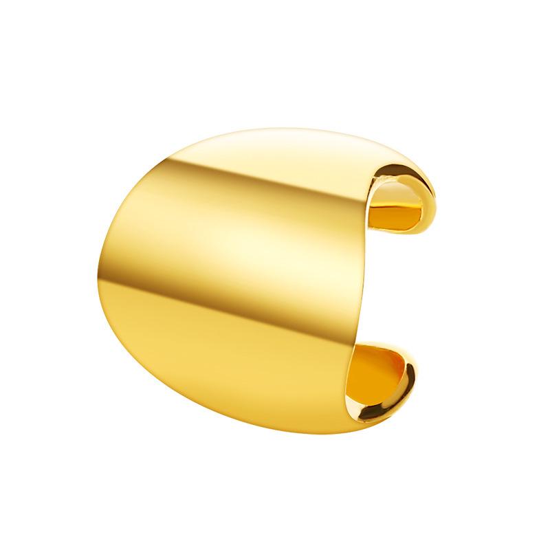 European & American Fashion Punk Retro Geometric Ear Cuff: Unisex, No Piercing, Wide, Polished Ear Clip Jewelry.