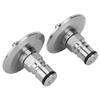 2Pcs 304 Stainless Steel Homebrew Keg 1.5in TriClamp to Ball Lock Post Adapter Brewing Fitting