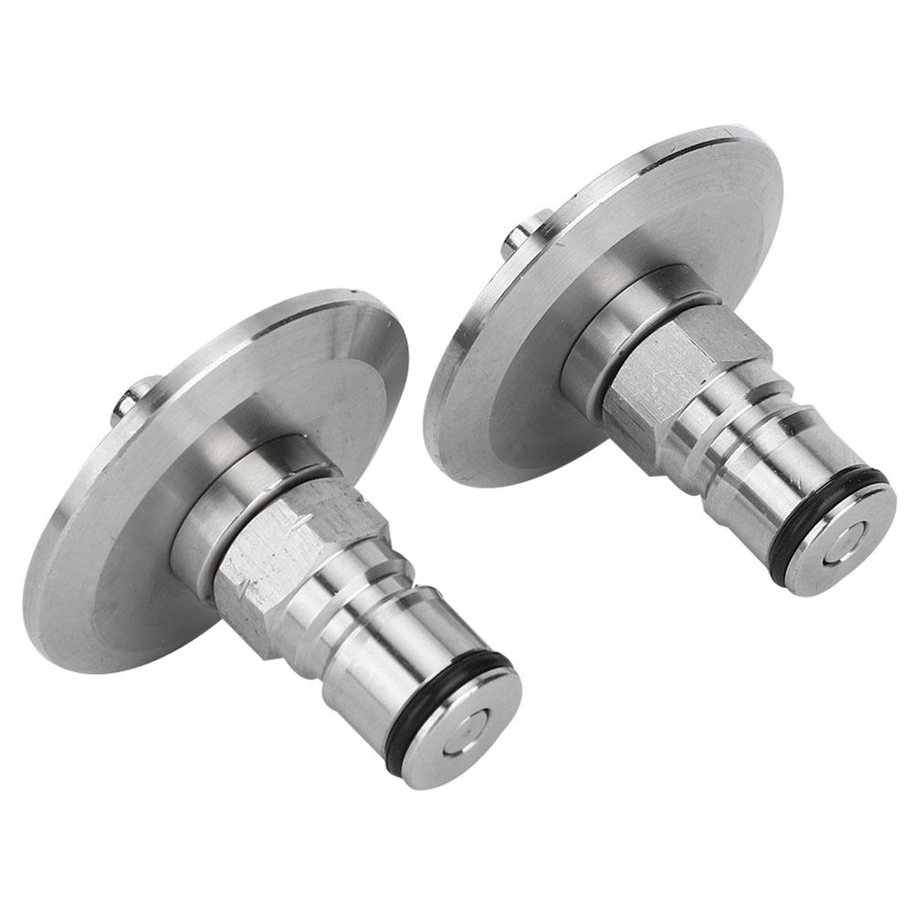 2Pcs 304 Stainless Steel Homebrew Keg 1.5in TriClamp to Ball Lock Post Adapter Brewing Fitting