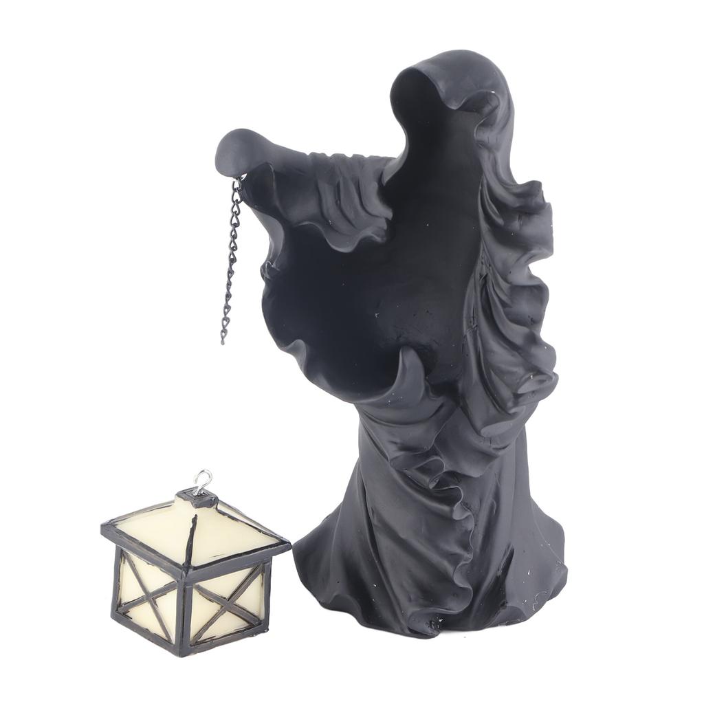 Halloween Geisterstatue mit Laterne, Harz-Geisterstatue für Halloween-Party-Dekoration