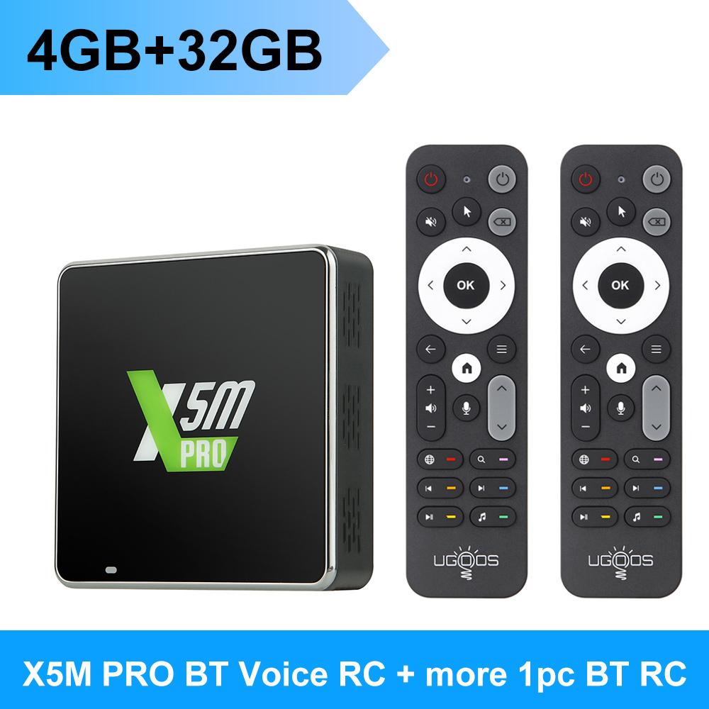 

ТВ-бокс UGOOS X5M PRO Android 14 Amlogic S905X5M Поддержка AI-SR AV1 Приставка 4G32G&BT RC
