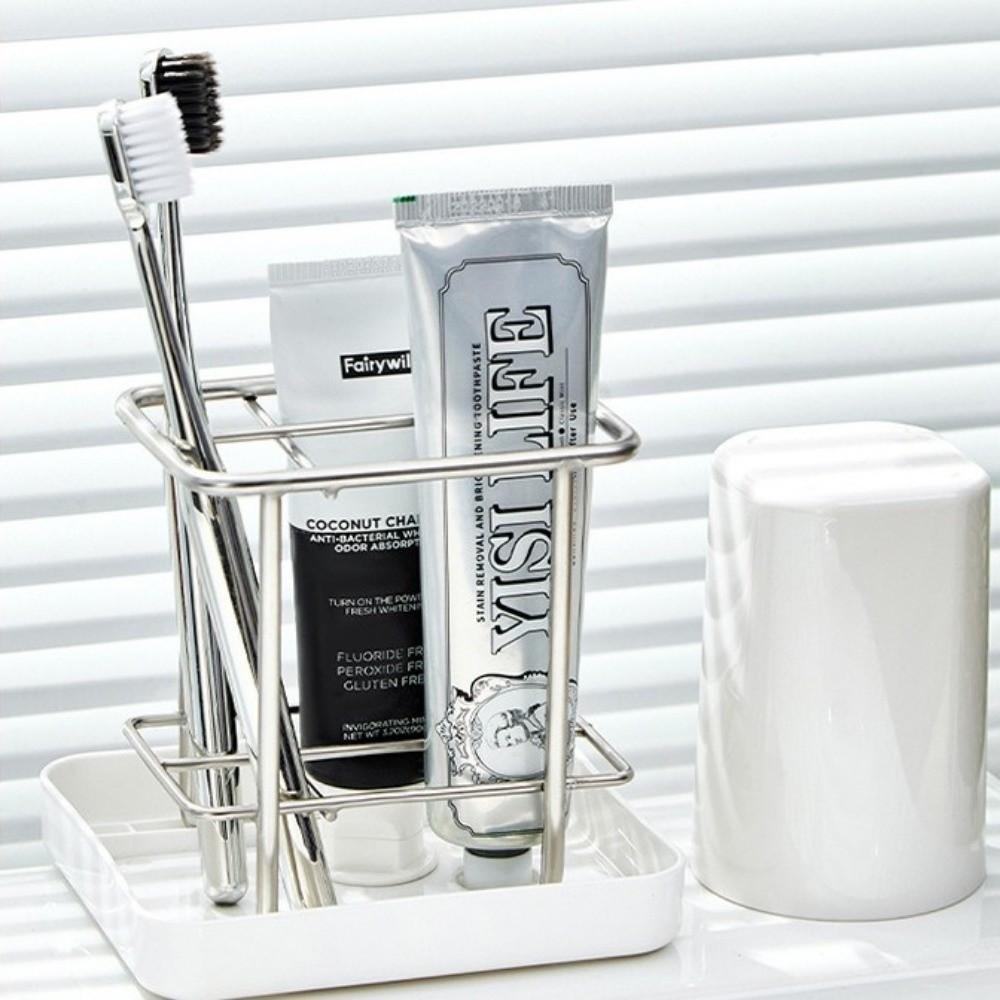 Stainless Steel Stainless Steel Toothbrush Holder Simple Design Toothbrush Toothpaste Stand Home