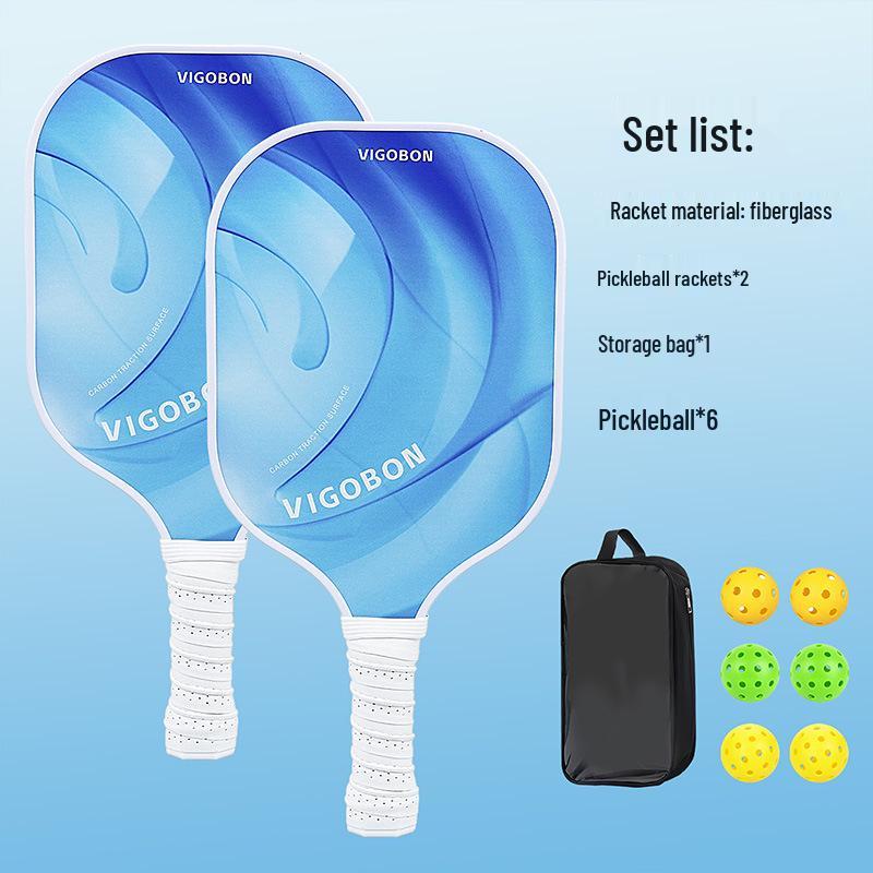 Pickleball Paddle Set with Fiberglass & Carbon Fiber Honeycomb Core