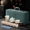 Tuopai 10-Piece Matte Mutton Fat Jade Porcelain Tea Set