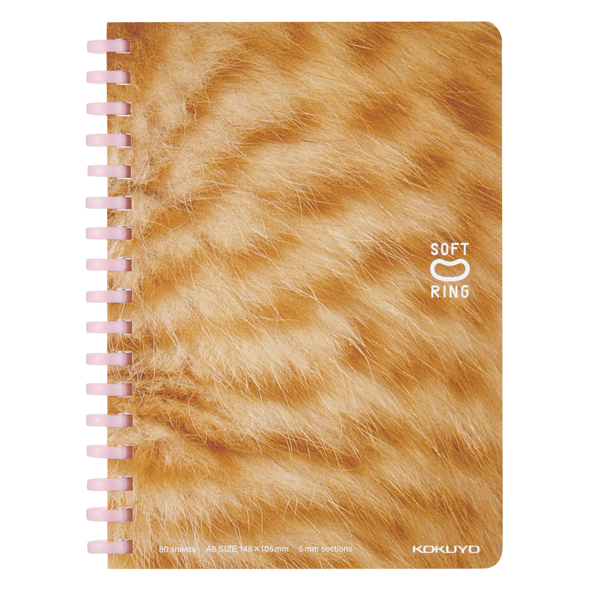 KOKUYO Soft Ring Notebook 10th Anniversary Squishy Kitten A6 5mm Grid Brown Tabby Edition Su-SV358S5-L1-3