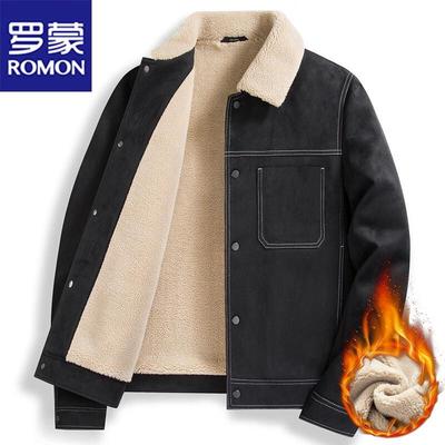 Men's Suedette Fleece Lined Casual Jacket