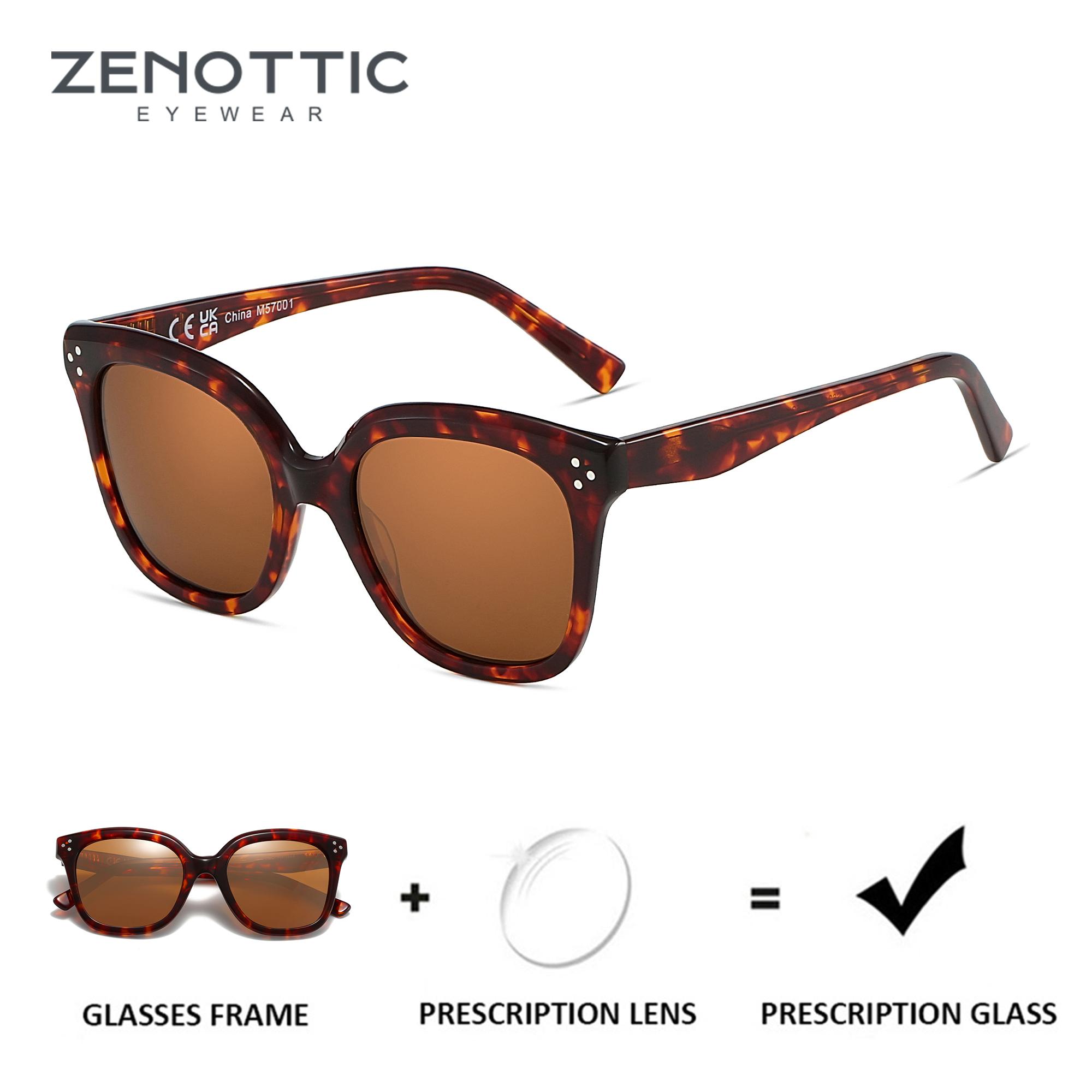 

ZENOTTIC Модные квадратные солнцезащитные очки с диоптриями Ручной работы ацетат Миопия Поляризованные солнцезащитные очки Оптическая защита для женщин и мужчин Single Version&1.56&Photo Grey
