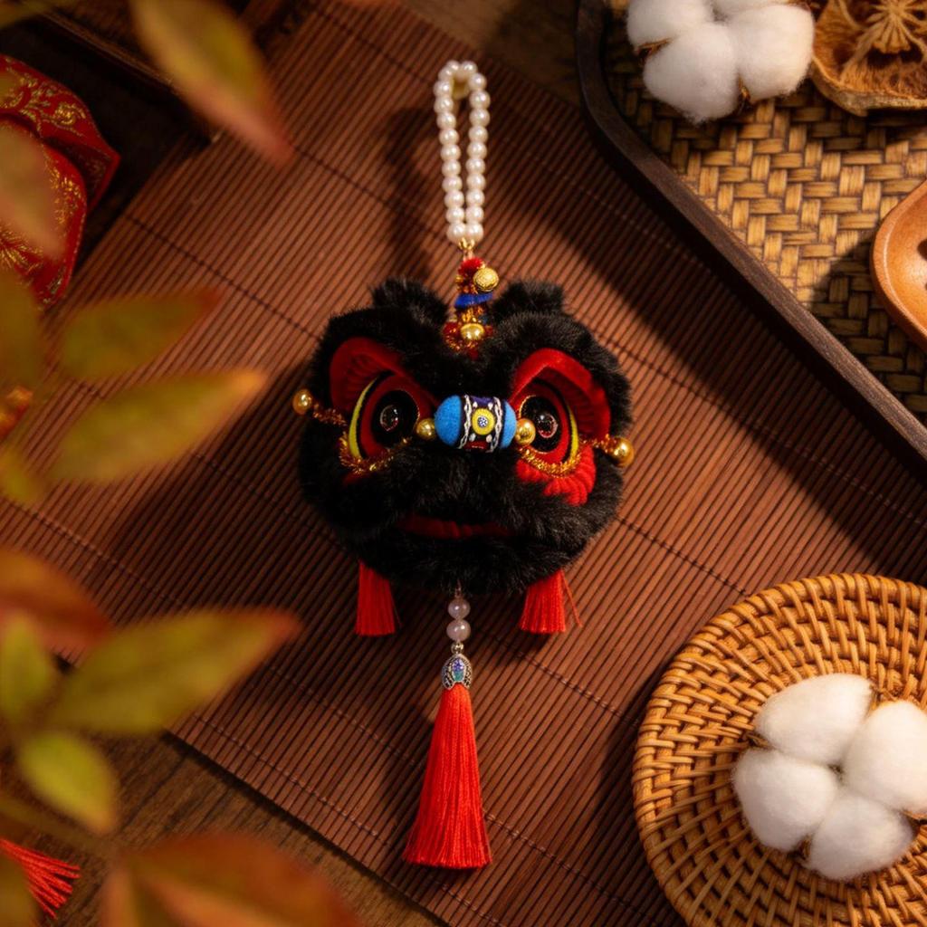 Luminous Lion Dance Lantern Plush Toy - New Year Children's Hanging Ornament