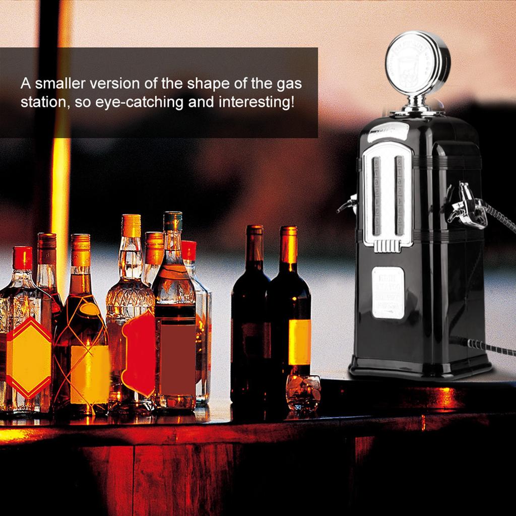 1000cc Double Guns Vin Drikkepumpe Brennevin Alkohol Øl Dispenser Bar Tilbehør Svart