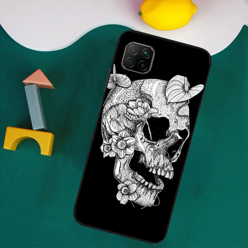 Gothic Skull For Huawei Nova 11i 12s 12i 8i 7i Y73 Y70 Y90 Y60 Y72 Y61 Y91 9 10 SE P30 Pro P40 Lite Case