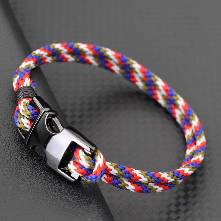 New Bohemian Rope Bracelet Men Handmade Braided Wrap Braslet Bangle Pulseria Hombre Outdoor Camping Marine String Braclet Joias