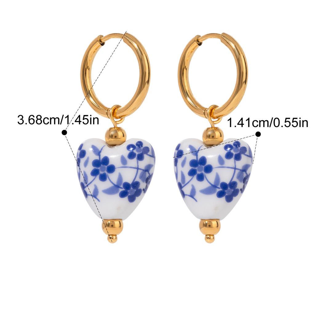 Yori Trendy Charm Pendant Earrings Rust Proof 18K Gold PVD Plated Waterproof Daily Jewelry Attractive Women Accessories