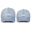 Fashion Washed Cotton MAMA MINI Embroidery Caps Vintage Breathable Parent-Unisex Baseball Hats Adjustable Sport Visors Cap