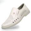Old Man's Head Casual Leather Shoes Men's Summer Beige Breathable Single Shoes Business Breathable Leather Shoes Dad's Shoes