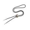 Metal Scorpion Animal Pendant Bolo Tie Western Cowboy Outfit Vintage Leather Cord Rodeos Necktie Necklace for Men Women