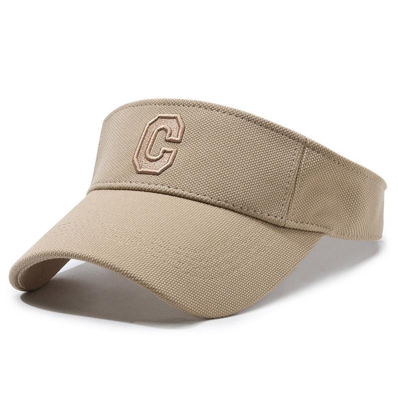 Men Women Summer Embroidery Digital Empty Top Hat Sunscreen Sunshade Cap