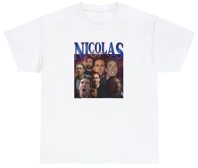 Nicolas Cage 90's Bootleg Rap Unisex T-Shirt Funny Nick Nic Cage Parody Gift Y2K Tee