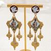 Personalized Royal Oil Painting Meteor Pendant Earrings Light Luxury Simple Trend Earrings