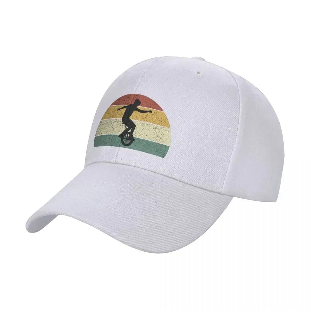 Vintage Retro Unicycle Unicycle Rider Funny Unicycle Baseball Cap Trucker Hat Fashion Beach Rugby Caps For Women Unisexs