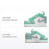 Zapatillas Air 1 Low SE GS New Emerald para Niños Blanco Gris Acero Claro Taxi DO8244-301