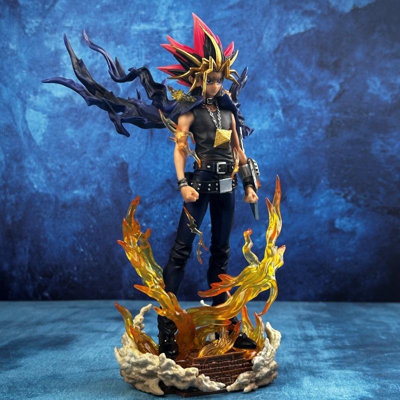 Yu-Gi-Oh! Dark Yugi Atem Action Figure Double-Headed Anime Static model statue Desktop Decoration Collectible Toy Surprise Gifts