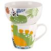 Children's Mug with Bowl, Porcelain Dinosaur, 2 Pieces.