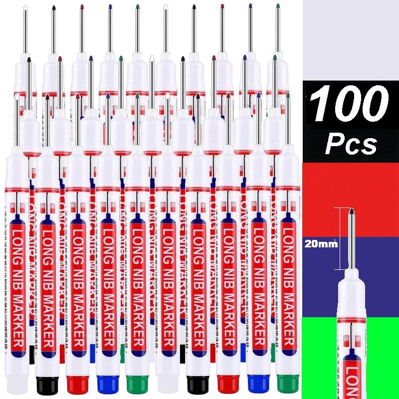 4-100 Stück 20mm Tiefloch Lange Spitze Kopf Marker Für Metall Perforierstift Wasserdicht Badezimmer Holzbearbeitung Dekoration Mehrzweck