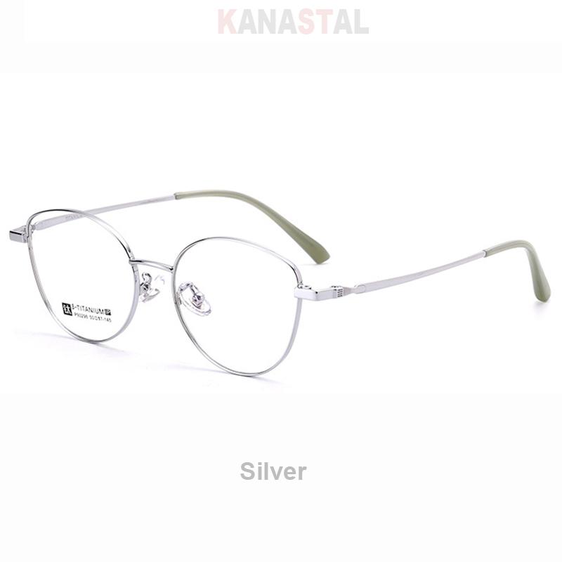 

Women Blue Light Blocking Glasses Prescription Optical Lenses Myopia Reading Eyewear Men Computer Pure Titanium Eyeglasses Frame 0 серебряный