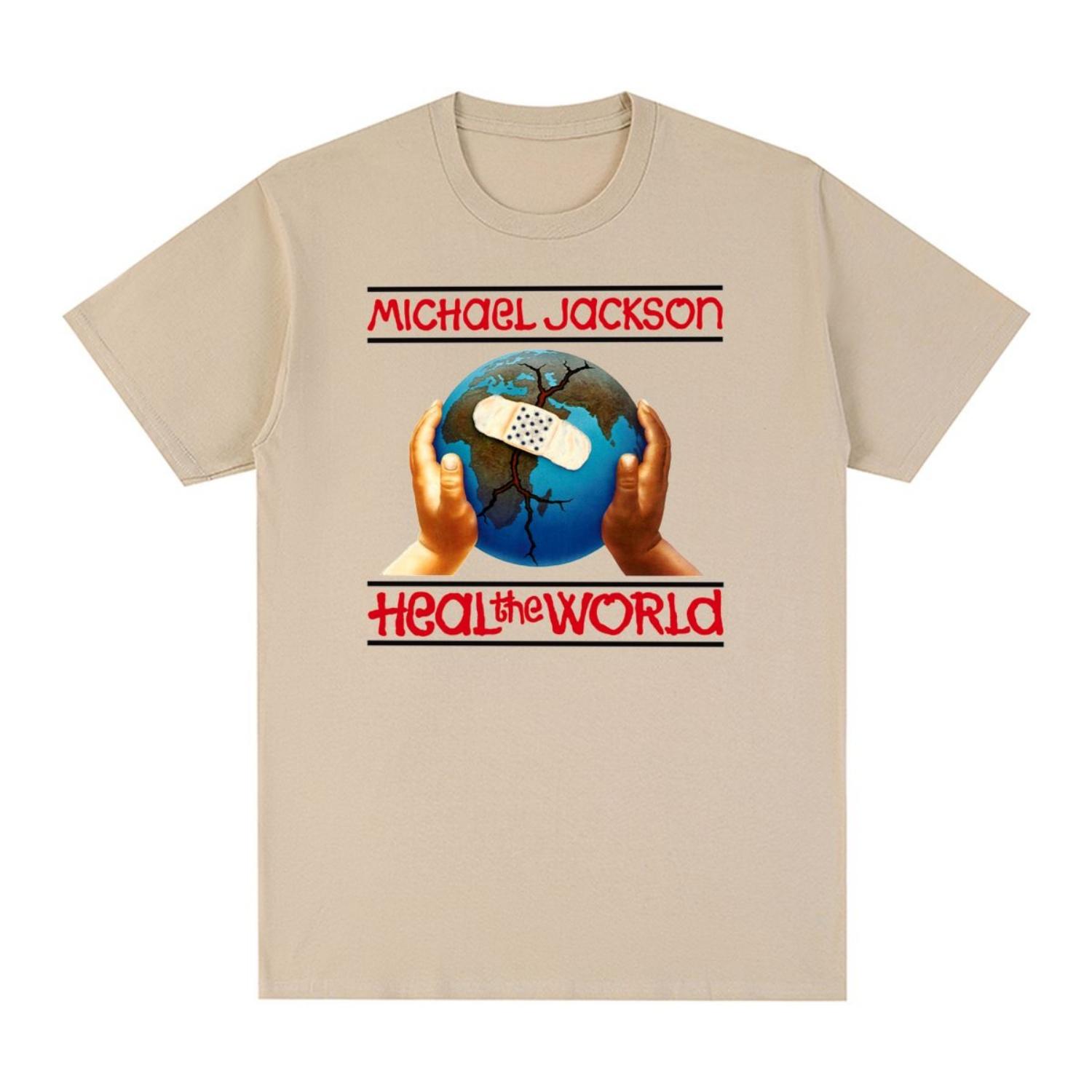 

Michael Jackson Heal The World 1997 World Tour Vintage T-shirt Cotton Men T Shirt New Tee Tshirt Womens Tops XXXXXL чорний