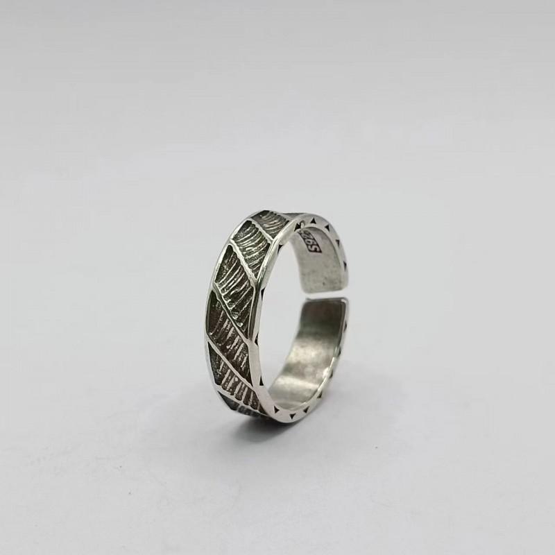 Adjustable Open Ring Men Women Vintage Geometric Animal Motif Handmade Plated Unisex Statement