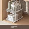 Lazy Corner Pull-Out Double-Layer Multifunctional Bathroom Sink Cabinet Storage Rack