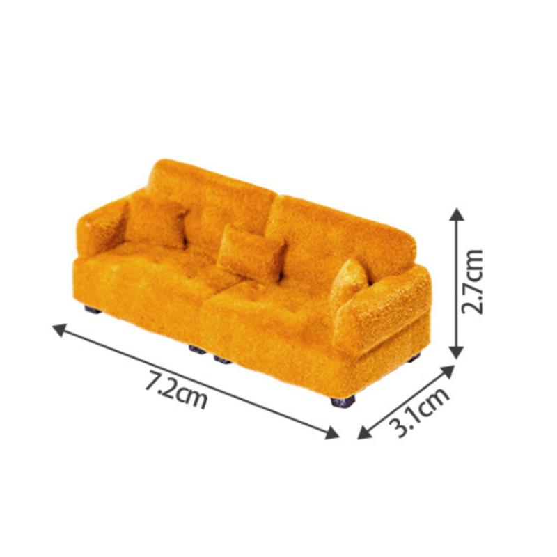 

1 шт. Масштабная портативная коричневая флокированная миниатюрная модель дивана для кукольного домика Декор Мини-мебель для гостиной Игрушки для ролевых игр 1 30 Безопасно для детей