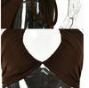 European Fashion Sleeveless High-Split Halter Neck Dress
