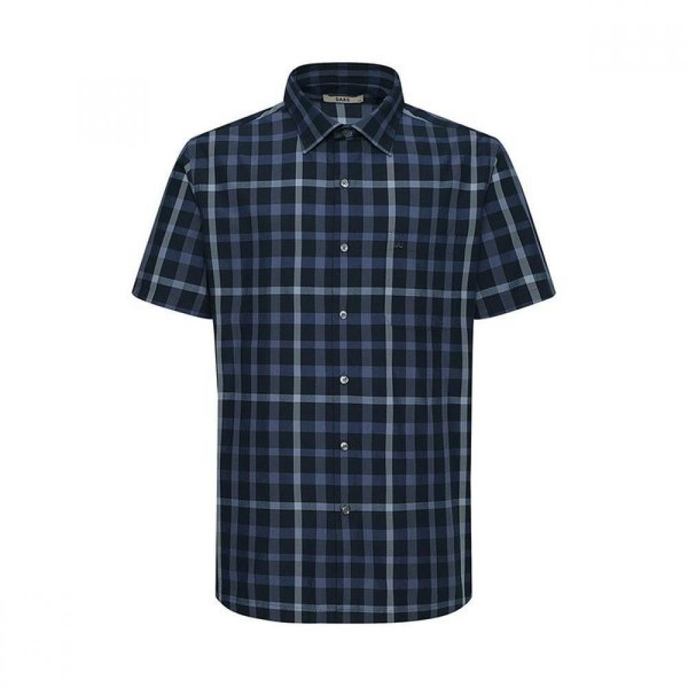 

DakS Men S Short Sleeve Regular Fit Shirt dmS1ShcS140n1 navy/095