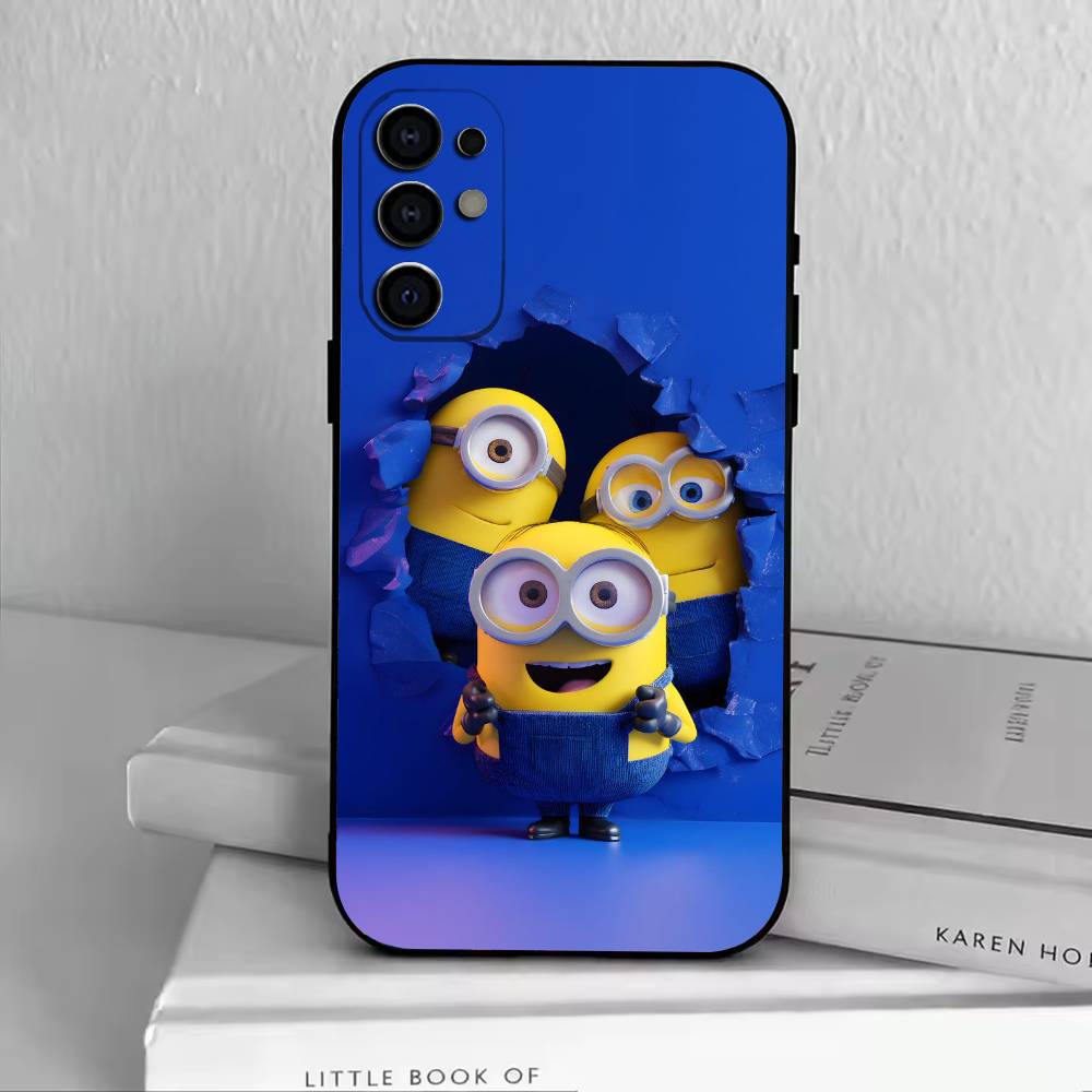 333-M-Minions Phone Case Black Silicone Soft For Samsung S25,S24,S21,S22,S23,S30,Ultra,S20,Plus,Fe,Lite