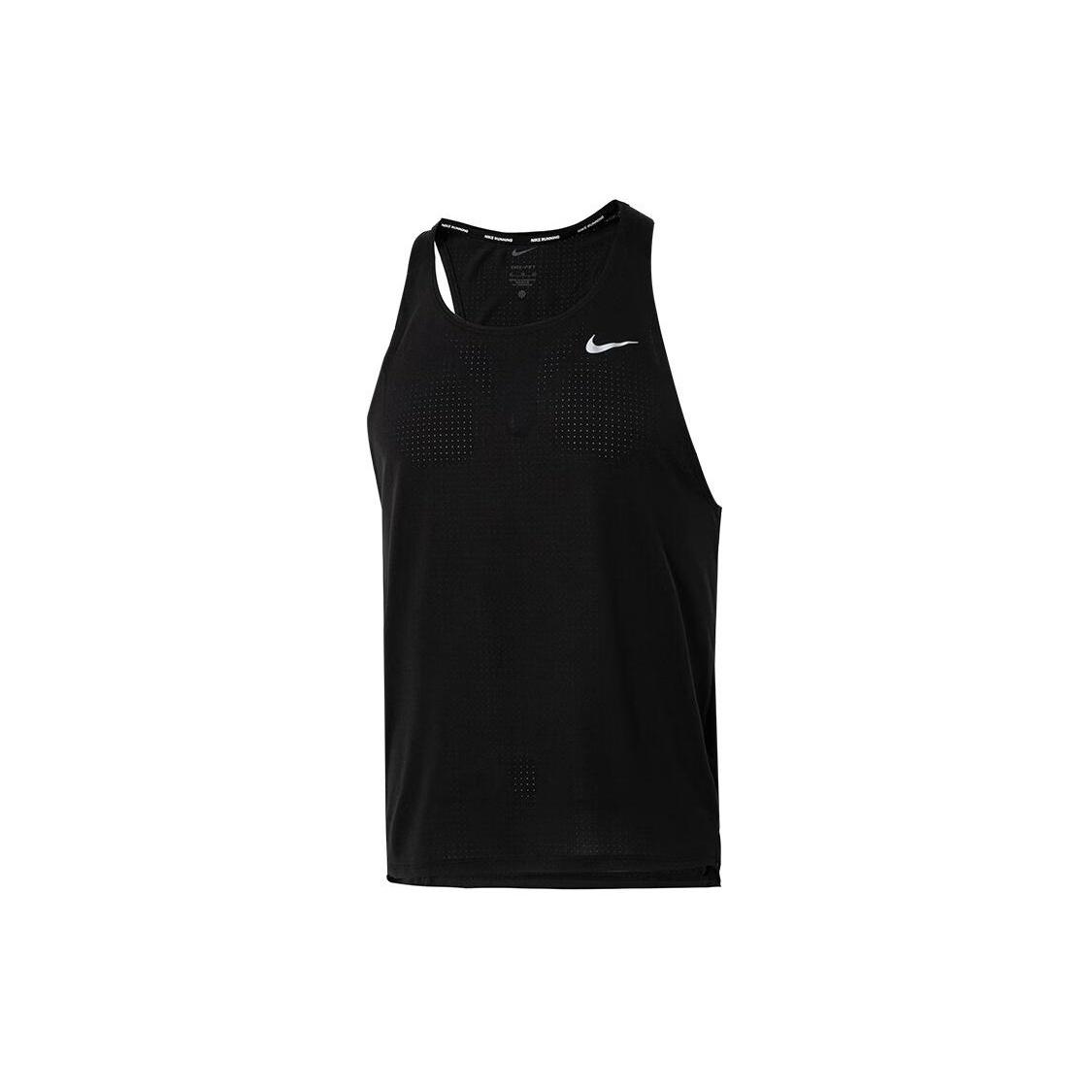 Nike Dri-FIT Fast Single Tank Top Black Men s FN4230-010 S